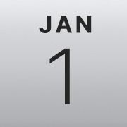 iPhoneアイコンカレンダー silver