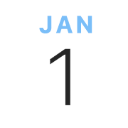 iPhoneアイコンカレンダー　文字色ブルー