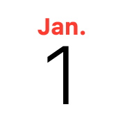 iPhoneアイコンカレンダー　iOS13　太字