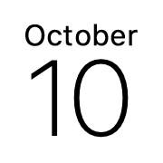 iPhoneアイコンカレンダー　iOS13 黒文字