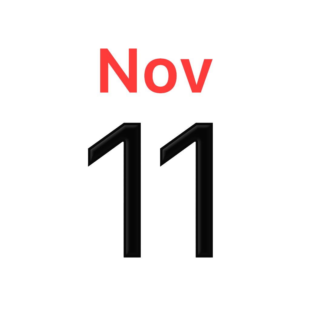 iPhoneアイコンカレンダー　文字色赤