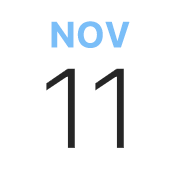 iPhoneアイコンカレンダー　文字色ブルー