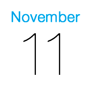 iPhoneアイコンカレンダー　iOS8 ブルー文字