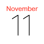 iPhoneアイコンカレンダー iOS9 赤