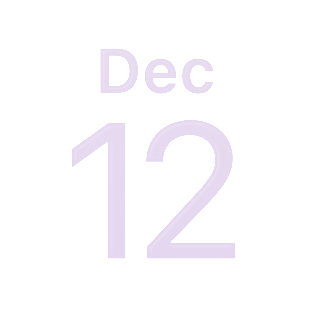 iPhoneアイコンカレンダー iPhone 17・ラベンダー