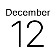 iPhoneアイコンカレンダー　iOS13 黒文字