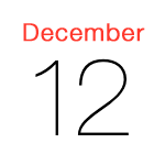 iPhoneアイコンカレンダー iOS8 赤