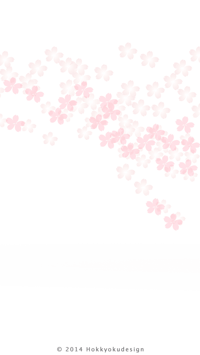 桜の壁紙　白背景待受け壁紙