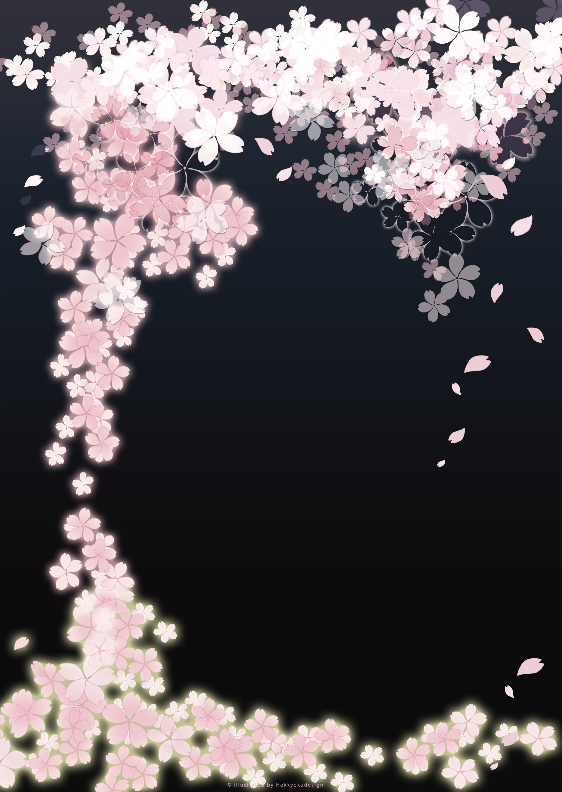 夜桜の壁紙