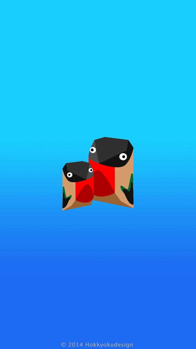 iPhone / Android用壁紙　鷽　移色