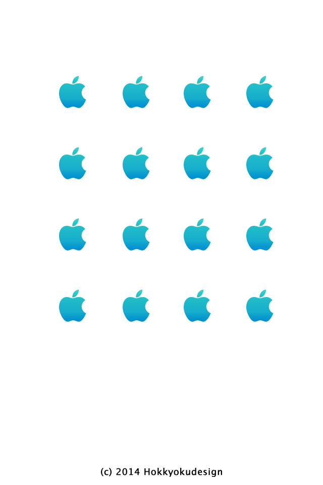 壁紙スペシャル　iPhone4,4s　Appleマーク　青
