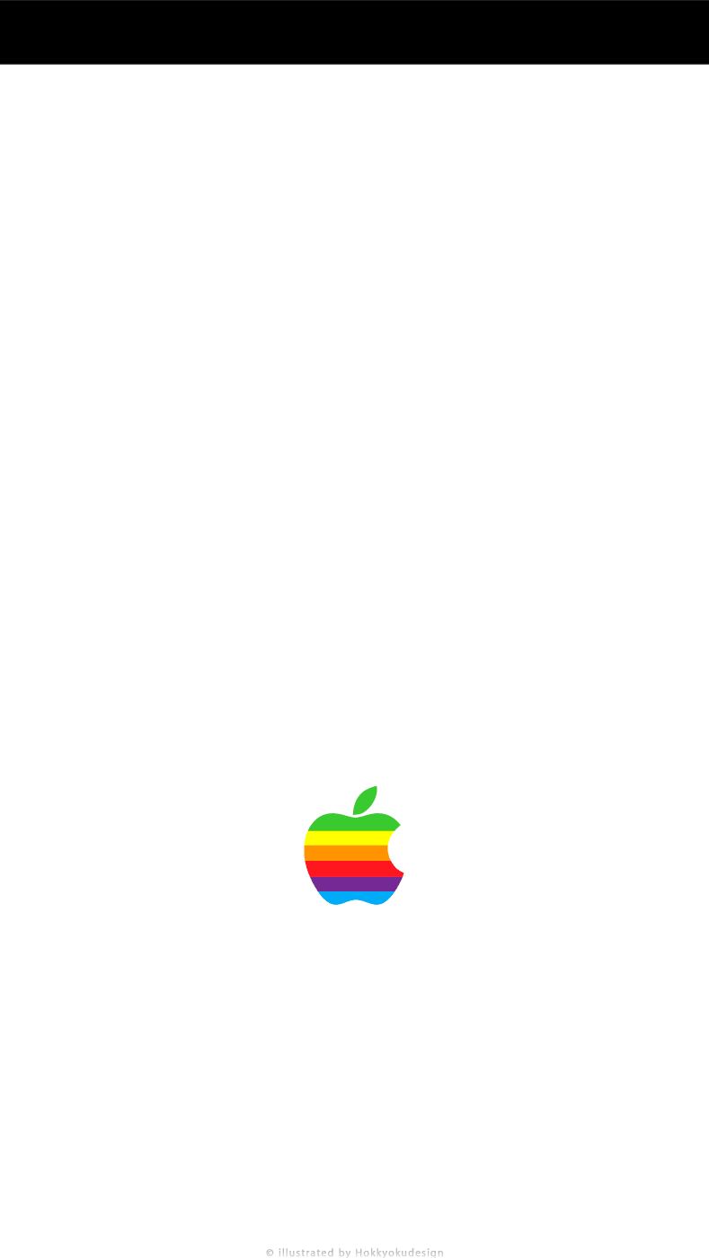 iPhone / Android用壁紙　6色リンゴ