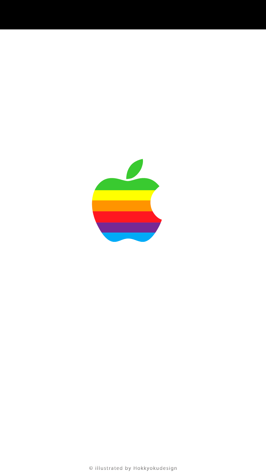 iPhone / Android用壁紙　6色リンゴ