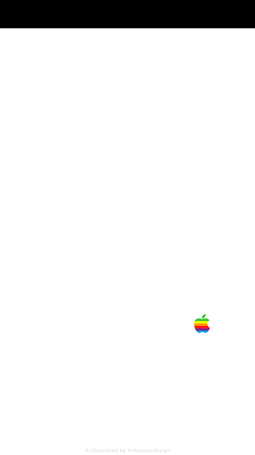 iPhone / Android用壁紙　6色リンゴ