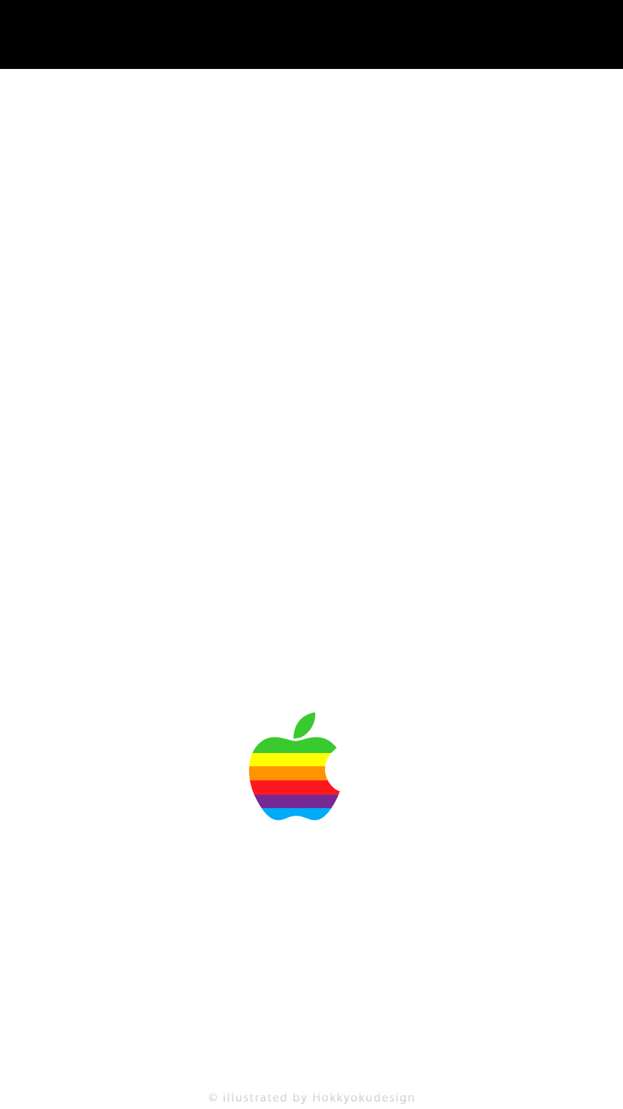 iPhone / Android用壁紙　6色リンゴ