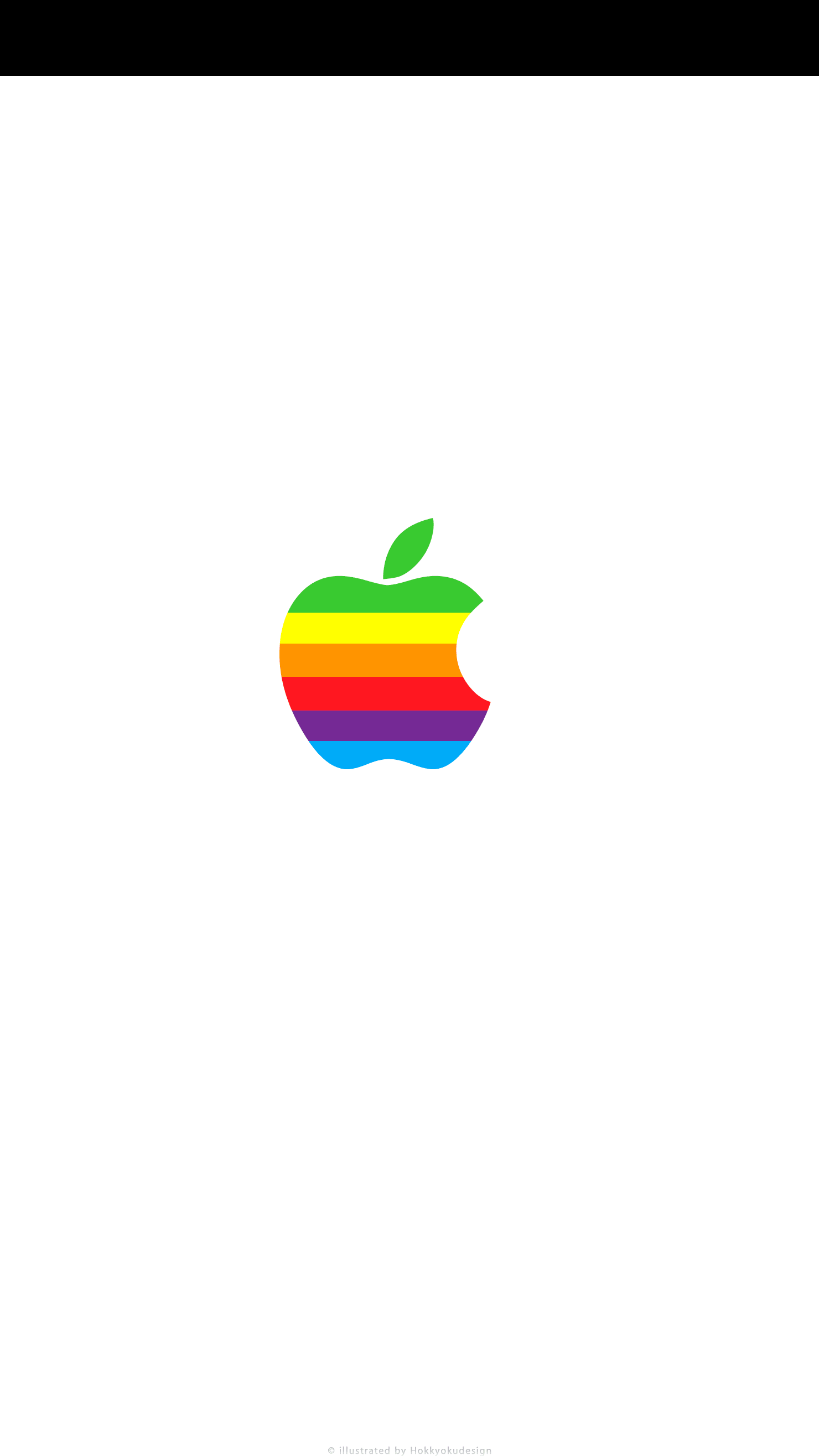 iPhone / Android用壁紙　6色リンゴ