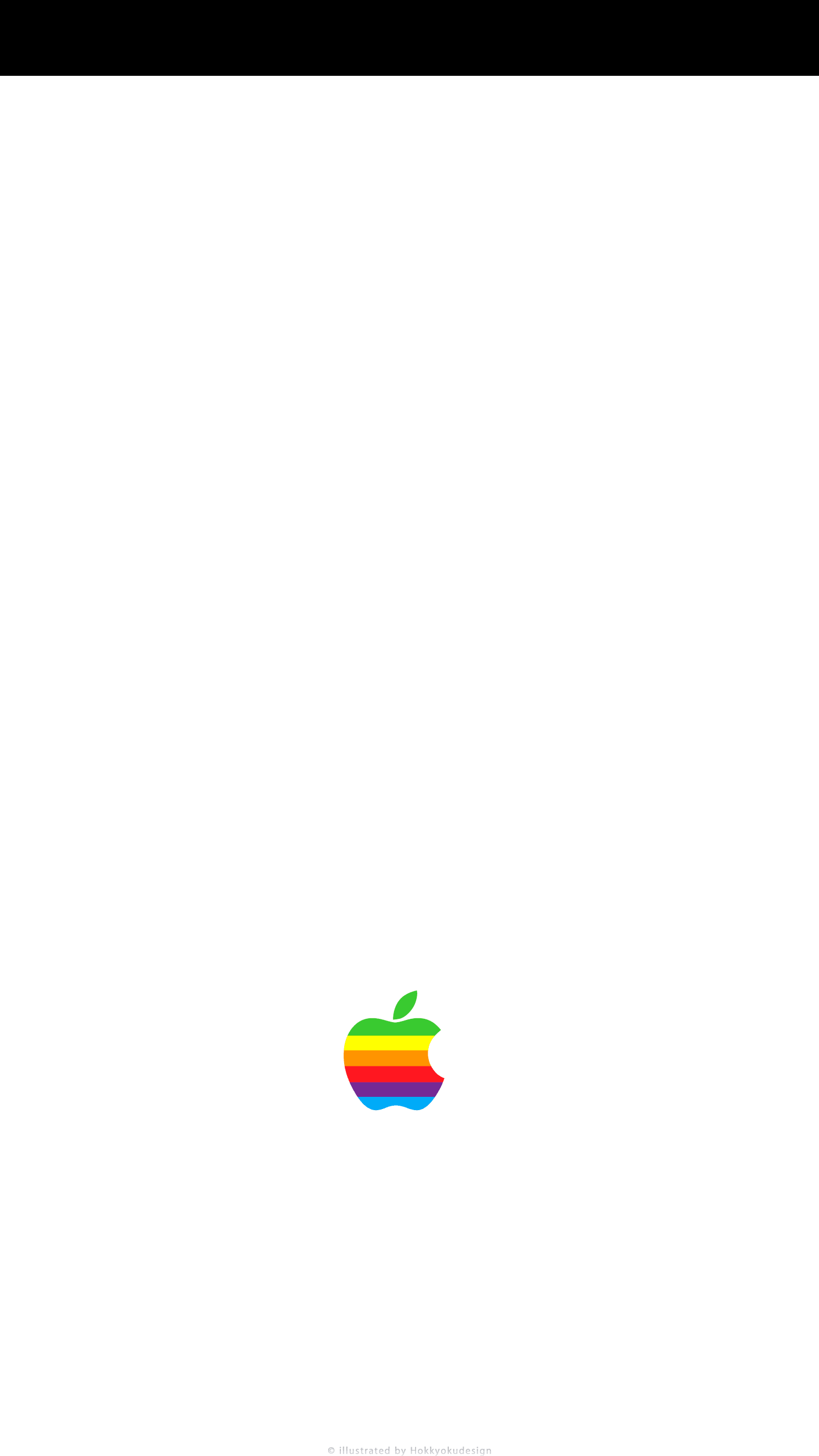 iPhone / Android用壁紙　6色リンゴ