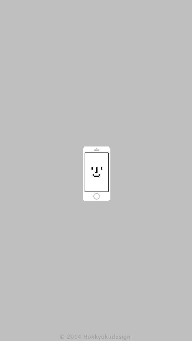 iPhone / Android用壁紙　HappyMac 白iPhoneに白画面