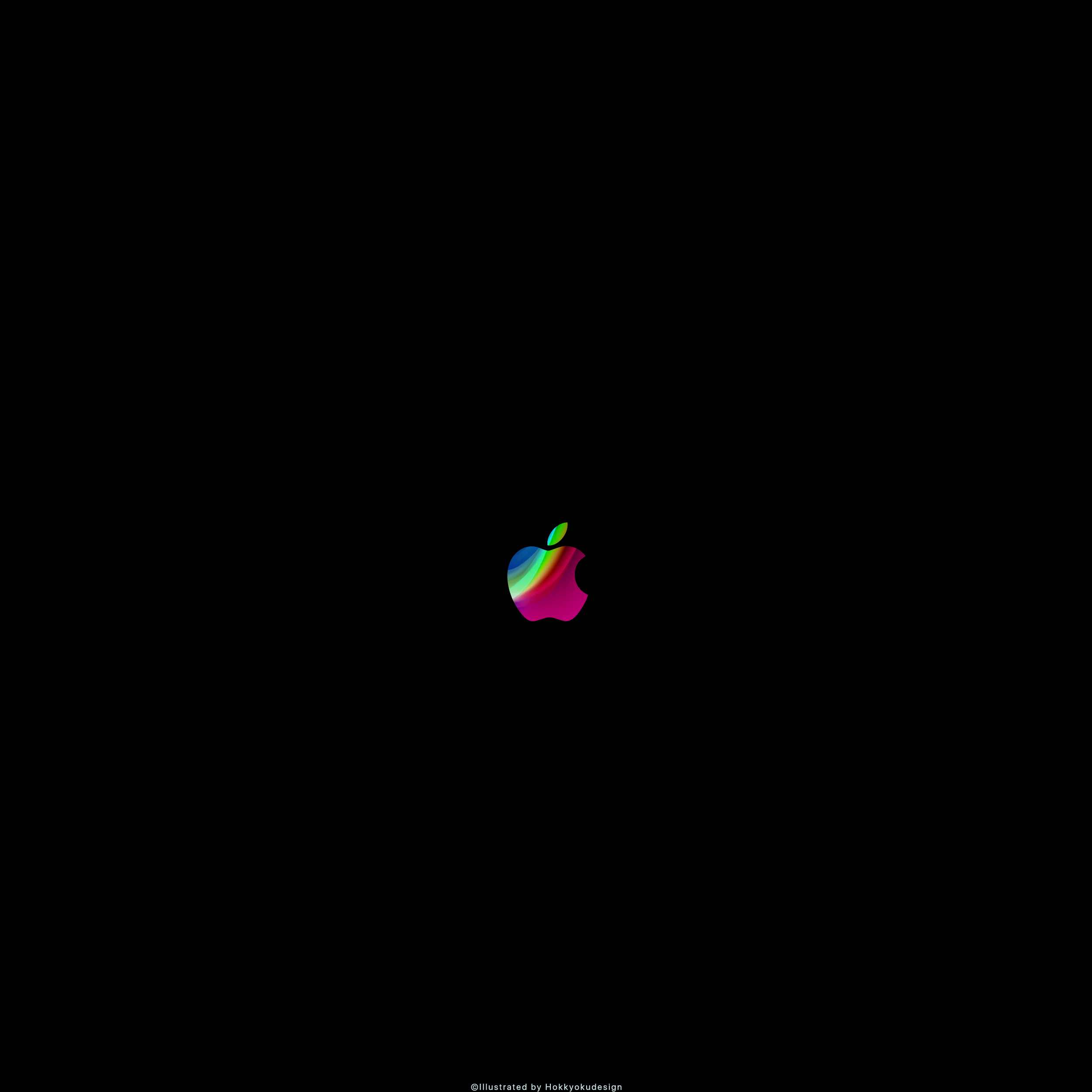 iPhone X/8/8Plusの壁紙　Appleマーク