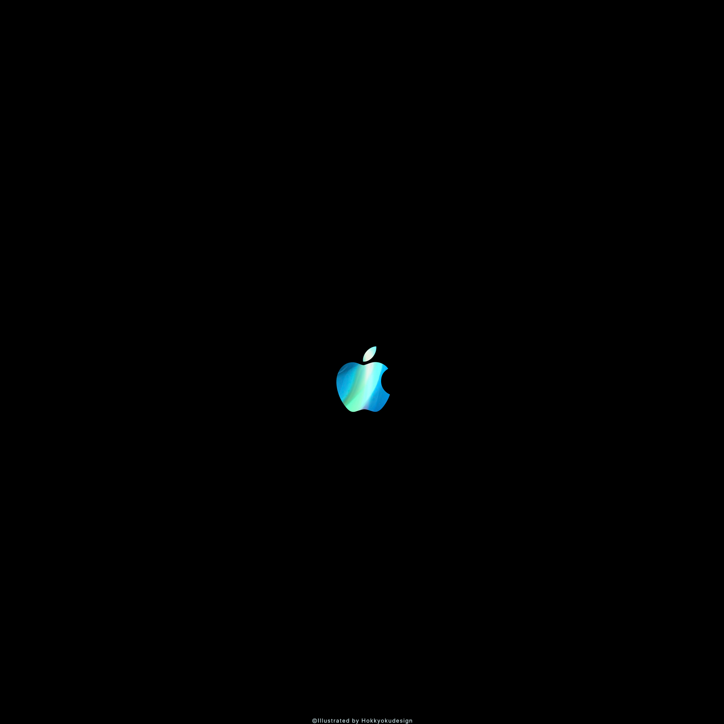 iPhone X/8/8Plusの壁紙　Appleマーク