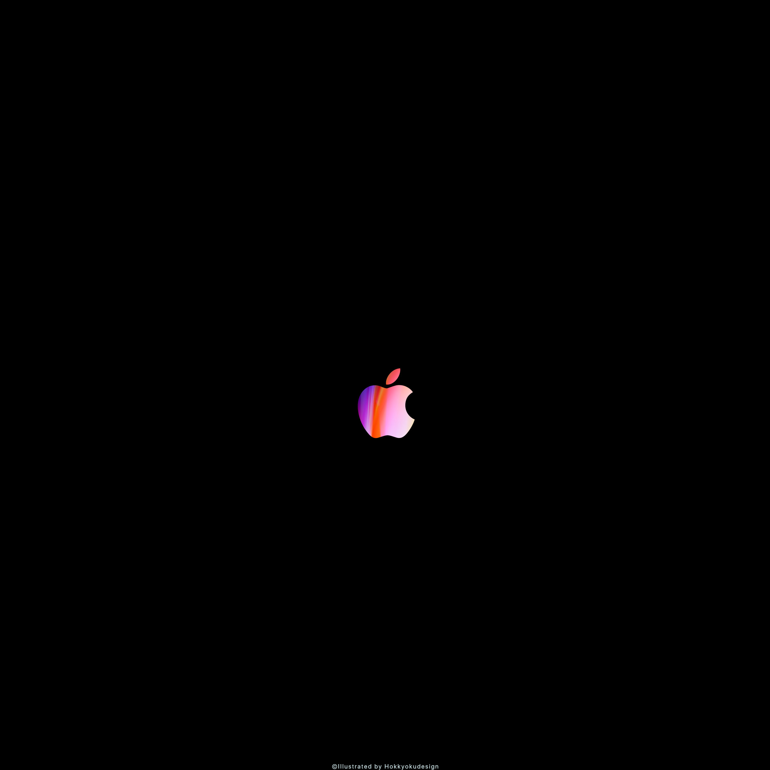 iPhone X/8/8Plusの壁紙　Appleマーク