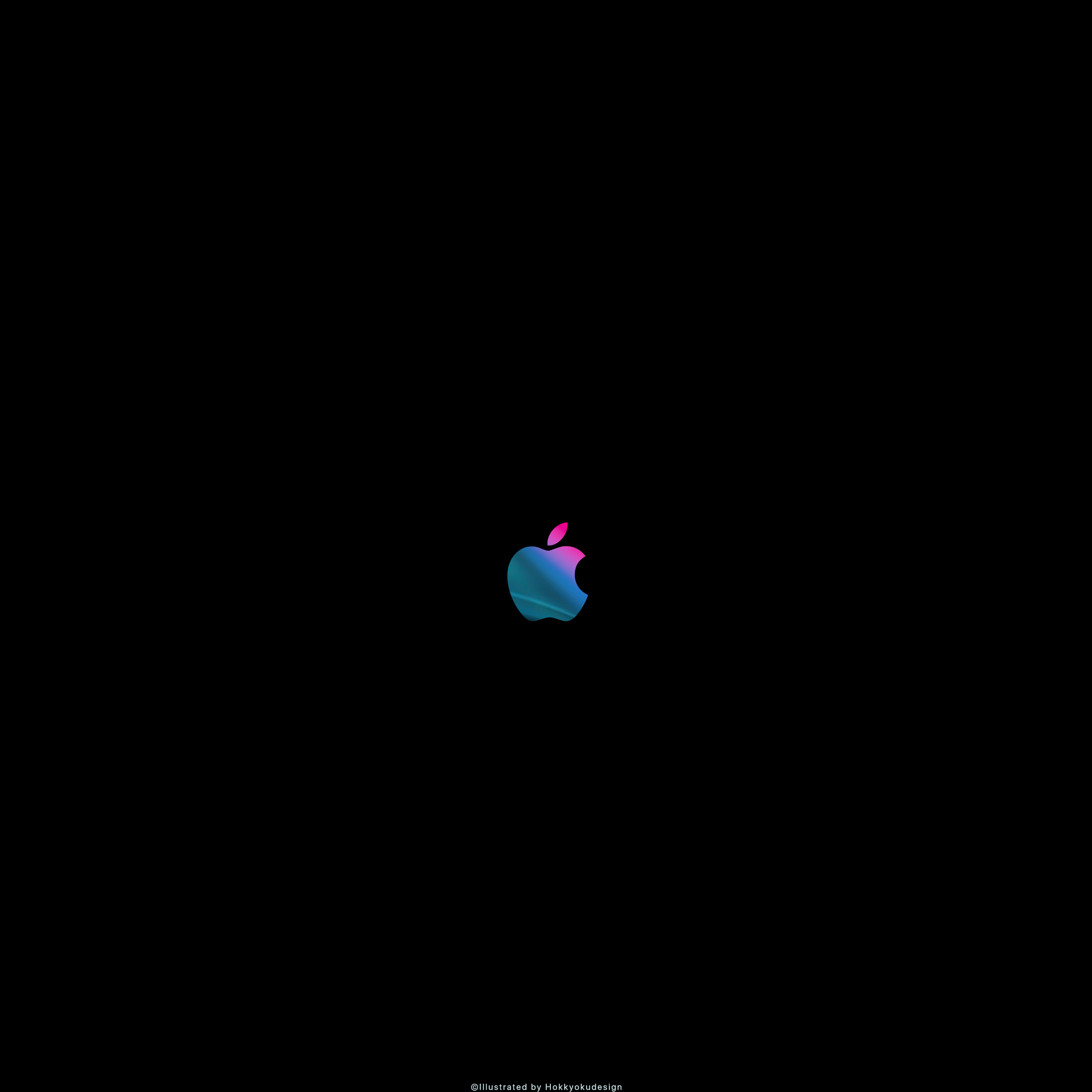 iPhone X/8/8Plusの壁紙　Appleマーク
