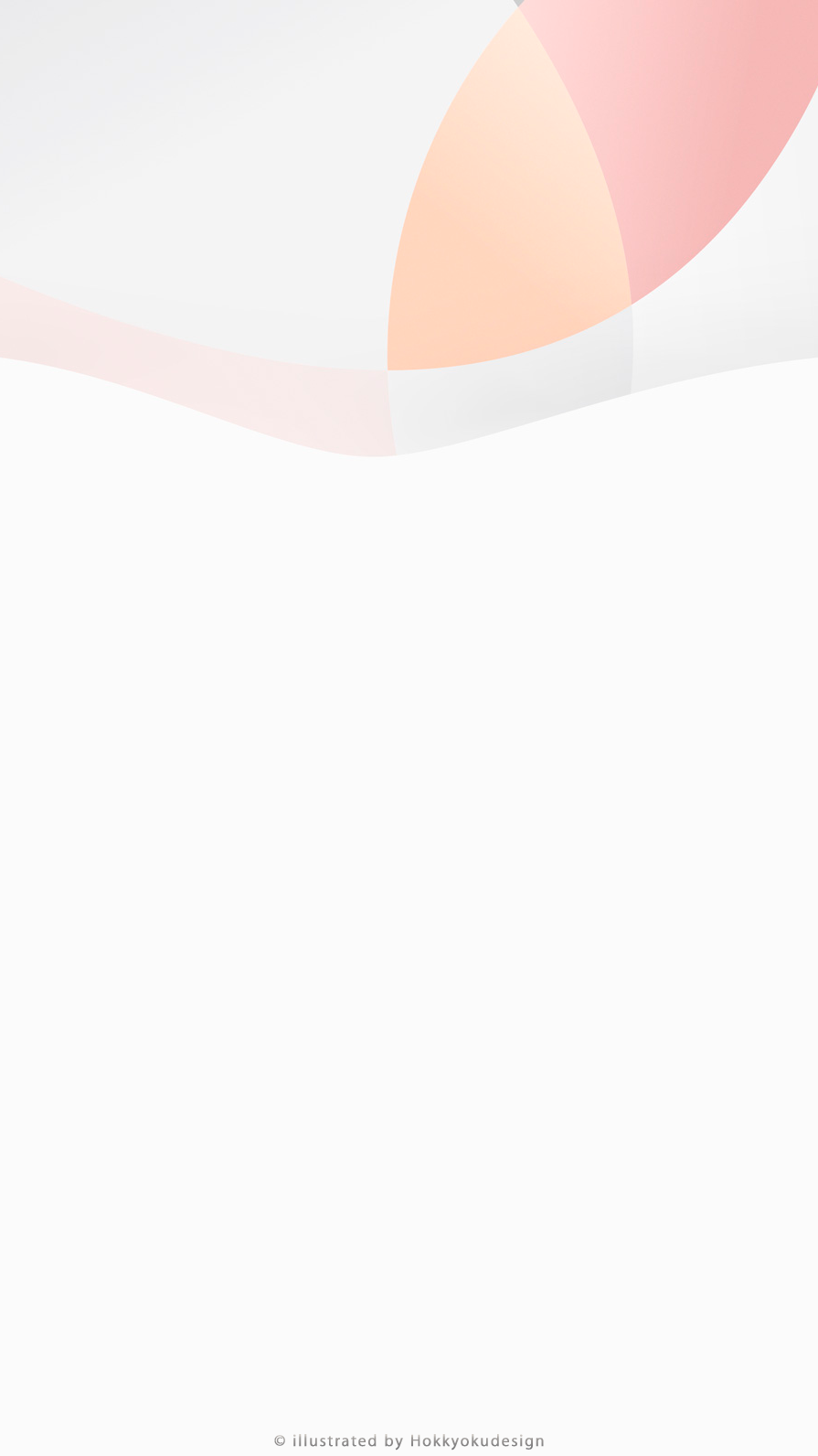 iPhone6,6s用ドックが消える壁紙　Appleマーク