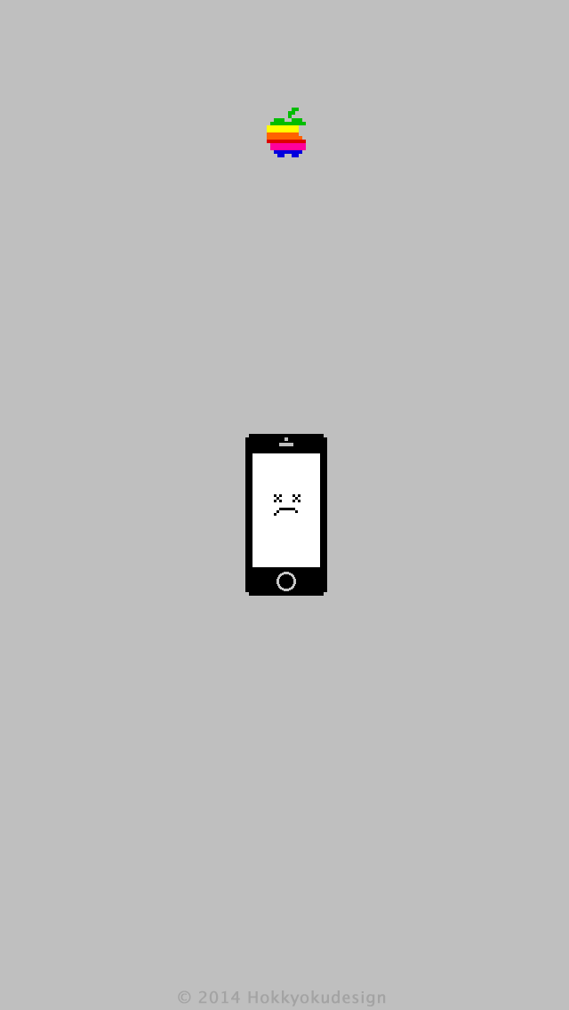 iPhone / Android用壁紙　SadMac SadiPhone