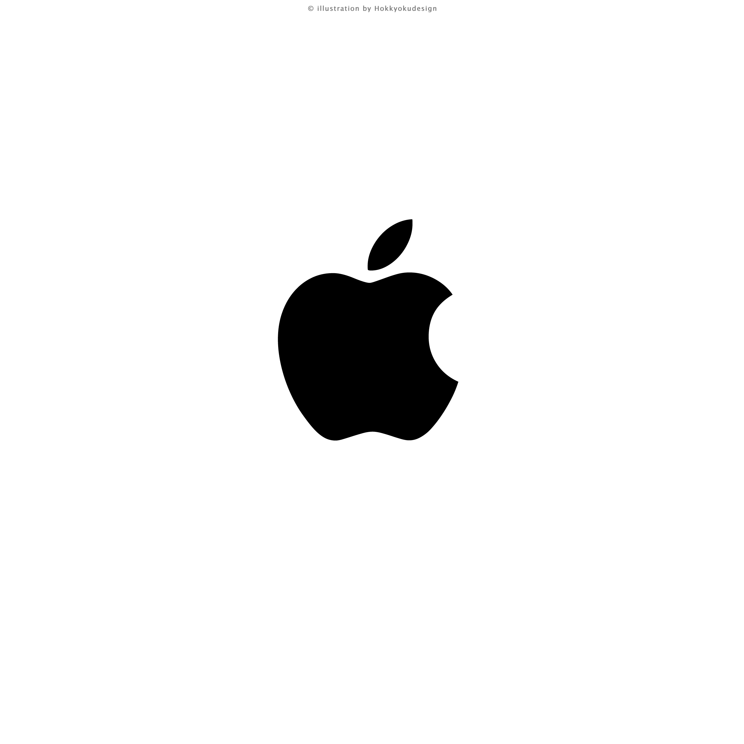 iPhone / Android用ドックが消える壁紙　FullFlat wallpaper
